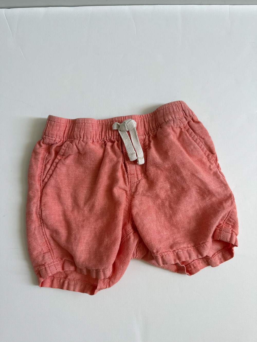 Gap Kids Coral Drawstring Cotton Shorts Size 18-24 months - Linen Blend